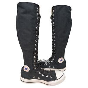 Converse 2010 OG XXHI Canvas Knee High Sneaker Boot White Black Womens 6